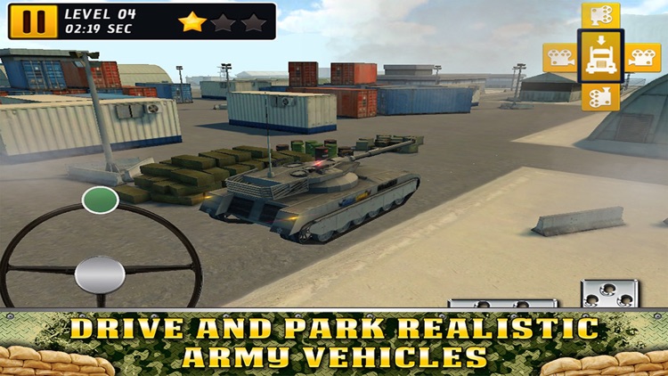 Monster Army Trucks Parking 3D Real Battle Tank, Missile Launcher and Armour Truck Driving School