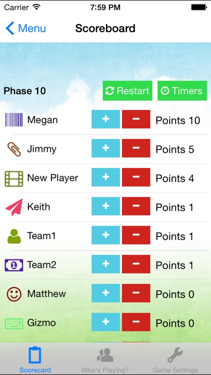 Scorekeeper Pro - Universal Scorecard & Timers & Charts screenshot-3