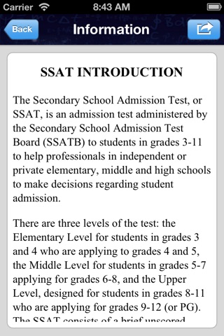 SSAT Math Test screenshot 2