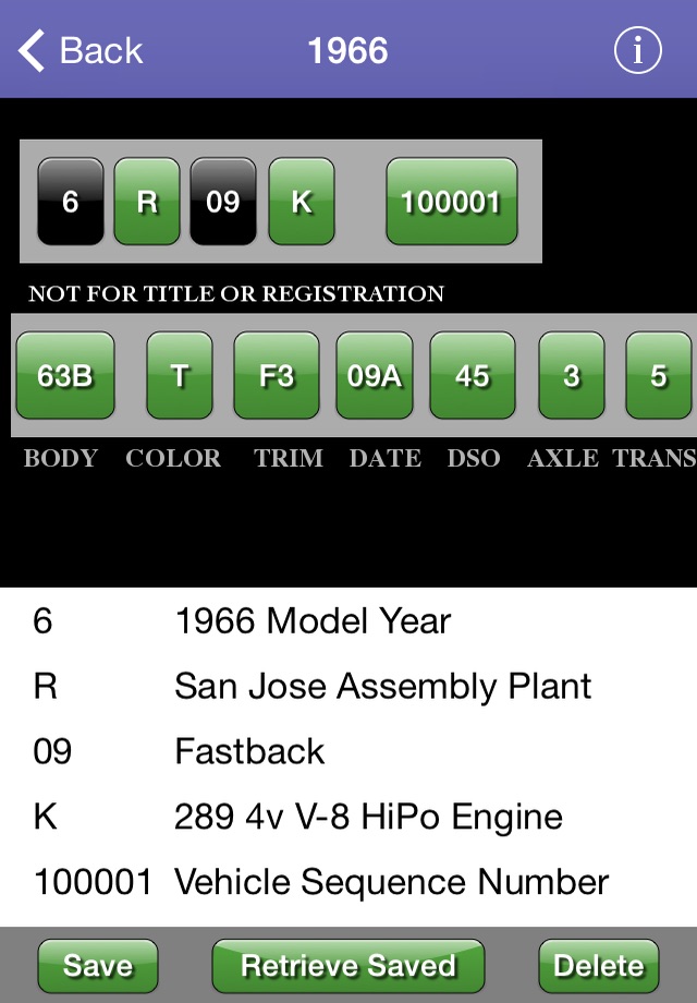 Option Decoder for Ford Classics screenshot 2