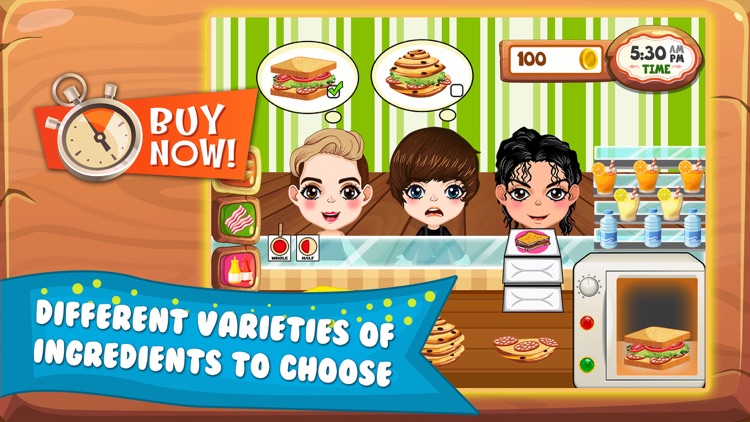 Sandwich Lunch Food Maker Mania - sim mama story & make cooking dash games for kids