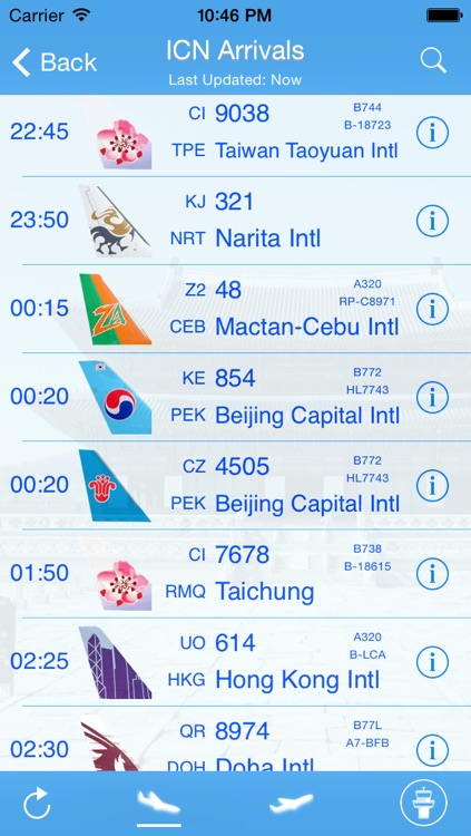 South Korea Airports - iPlane Flight Information