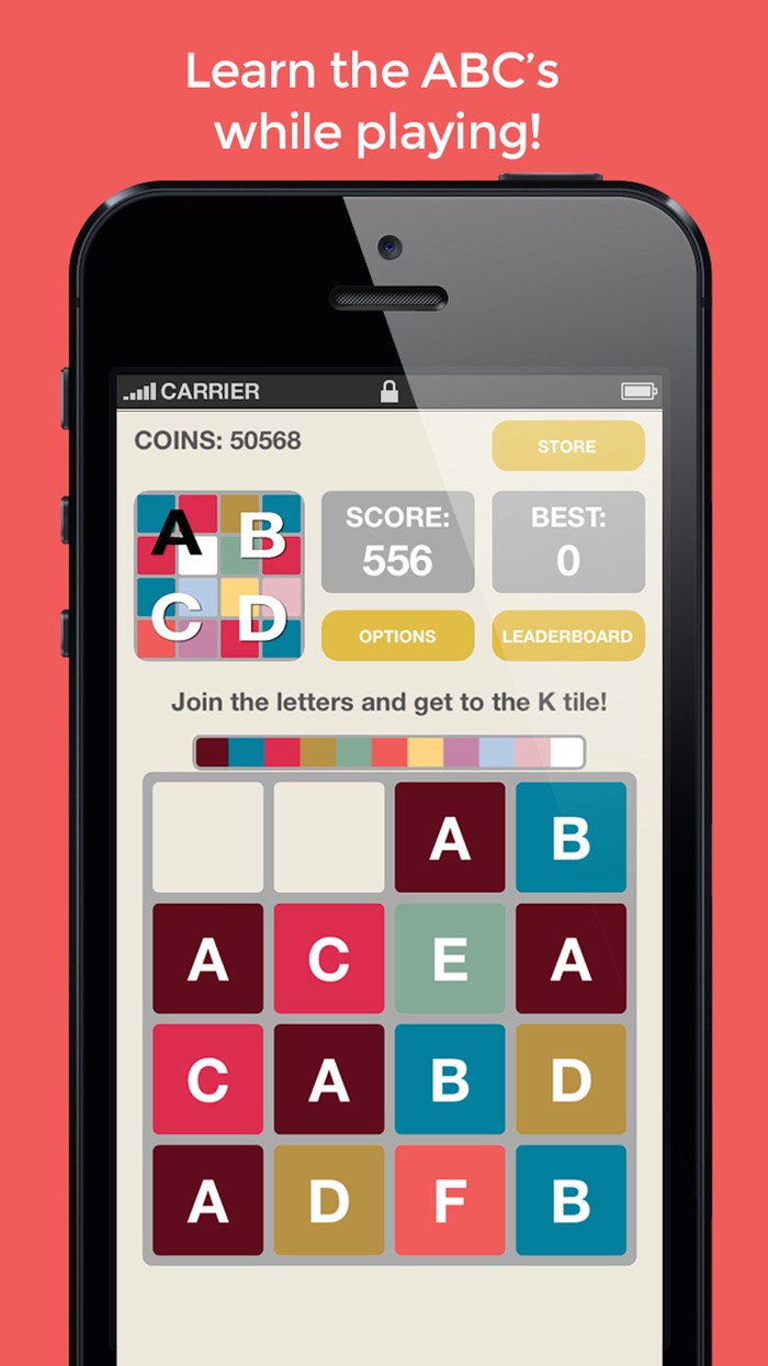 2048 ABCs Tile Puzzle Game Saga