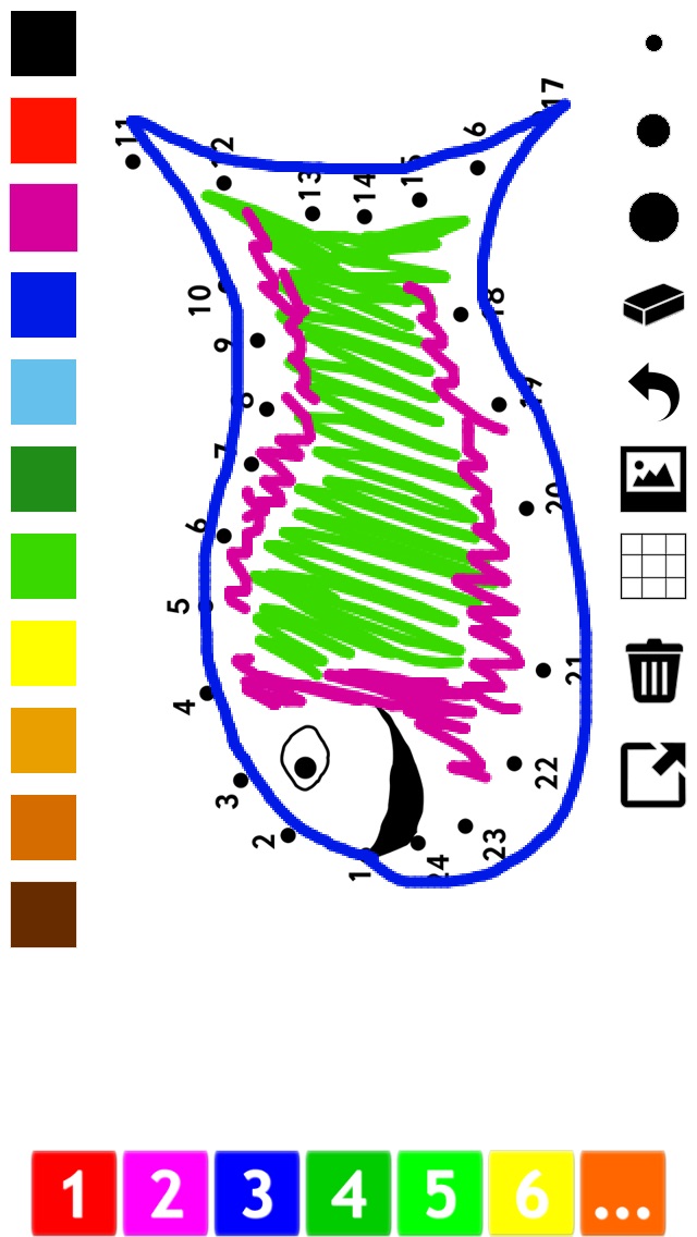 A Connect the dots coloring book for children: Learn to paint by numbers 1.1 IOS -