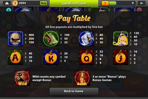 Halloween Party Slots : Free Casino Slot Machine Game with Bonus and Jackpot screenshot 3