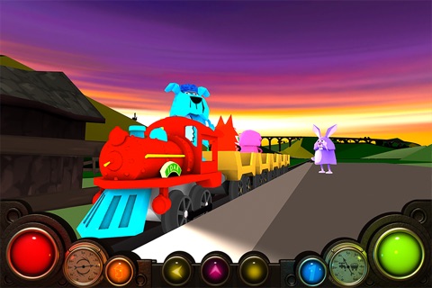Sunset Train 3D - top fun railroad simulator game for kids screenshot 3