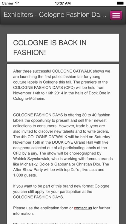 Cologne Fashion Days