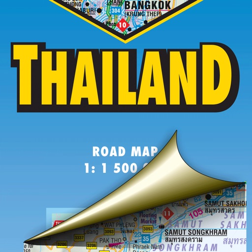 Thailand. Road map icon