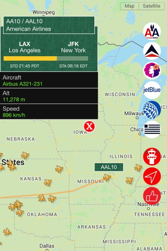 United Airlines Flight Tracker Map