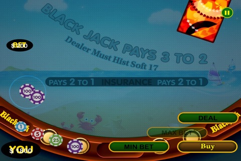 777 Lucky Beach Party Heaven Xtreme Casino Blackjack Blitz Games Pro screenshot 3
