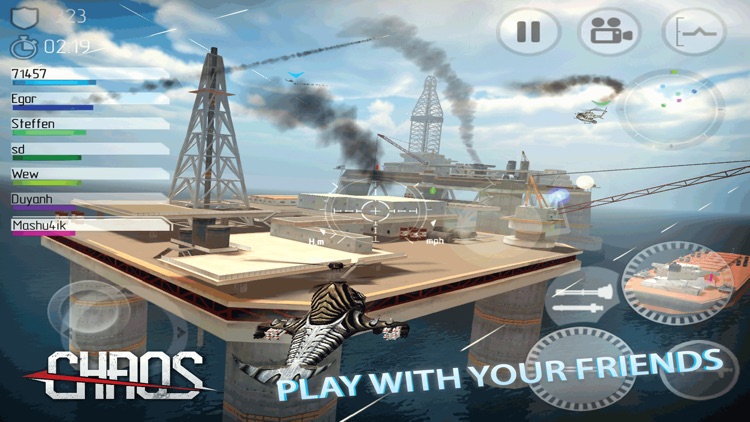 CHAOS Combat Copters HD -­ #1 Multiplayer Helicopter Simulator 3D screenshot-4