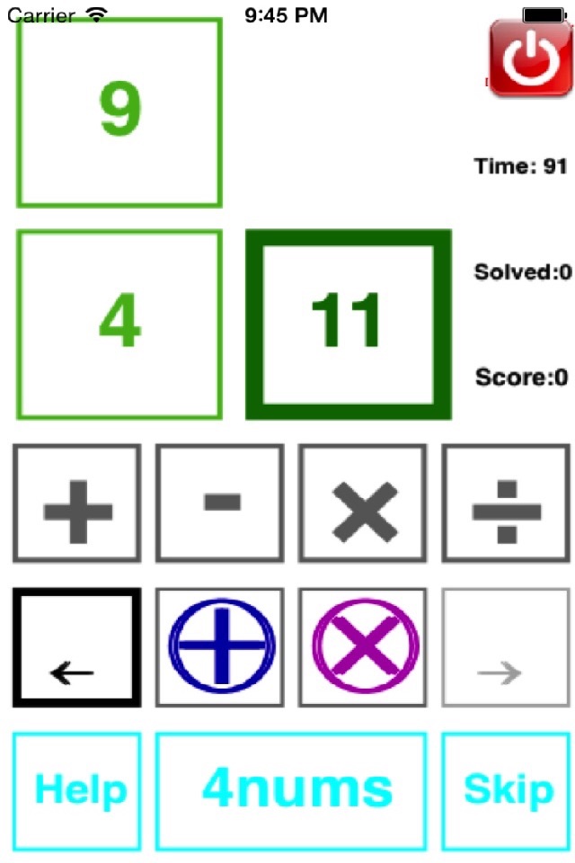 4 Numbers Math Game screenshot 2