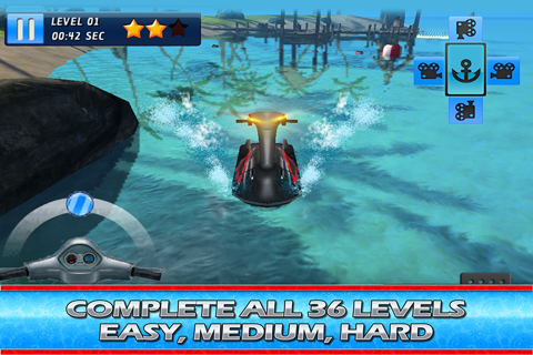 JetSki Water Sports Bike Skill Racing Ride 3D Parking Race Game screenshot 3