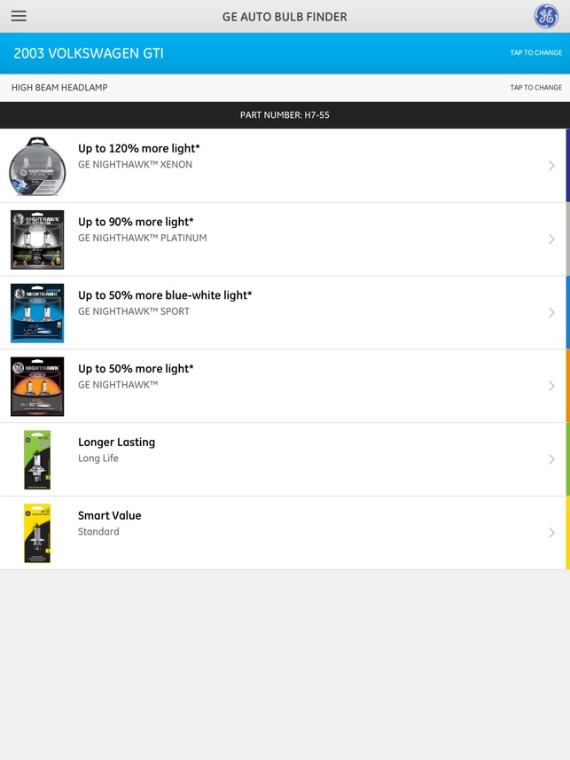 Ge Auto Bulb Finder On The Ge Auto Bulb Finder On The