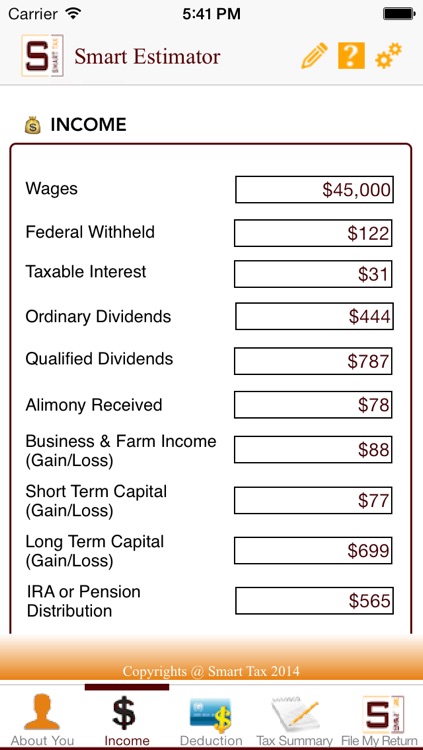 Smart Tax Estimator