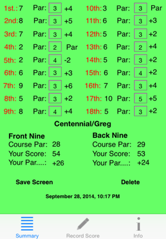 Duffer's Golf Score Card - náhled
