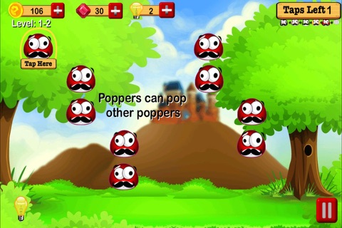 Lazy Poppers-A Crazy Tapping puzzle addictive free game for kids and adults. screenshot 2