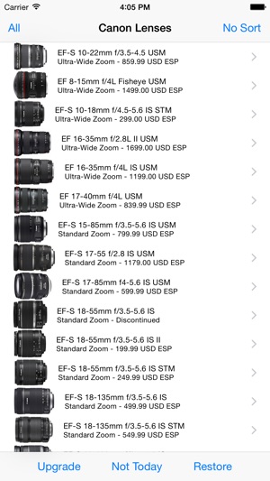 Canon Lenses(圖1)-速報App