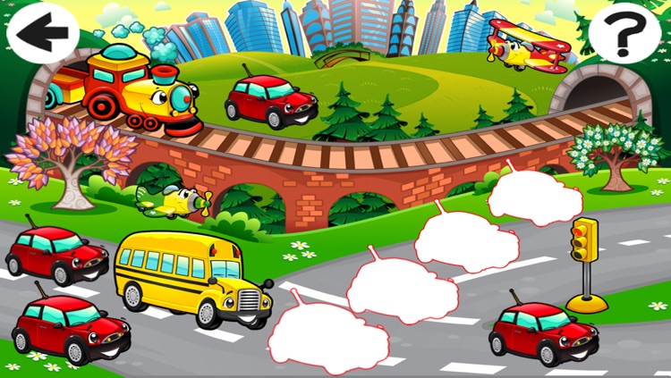 A Sort By Size Game of Cars and Vehicles for Children