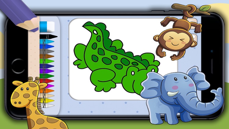 Color zoo and jungle animals - coloring books