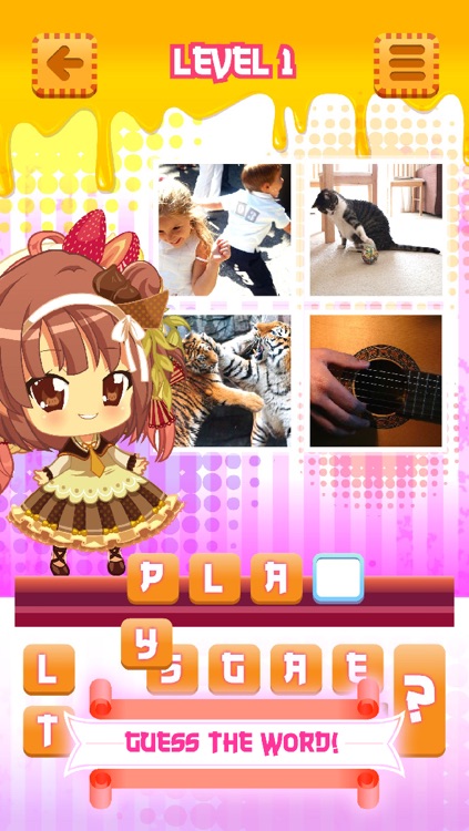 A Chibi Japanese Kawaii Word Pic Guessing Quiz Game