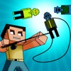 A Pixel Block Mine Fishing Game GRAND - 8-Bit Zombie Fish Slice Survival