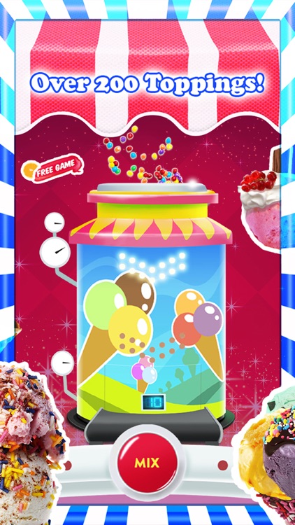 An ice cream maker game FREE-make ice cream cones with flavours & toppings screenshot-3