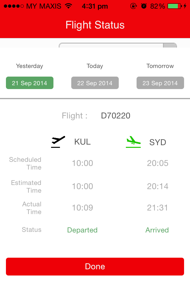 Flight Status - for AirAsia