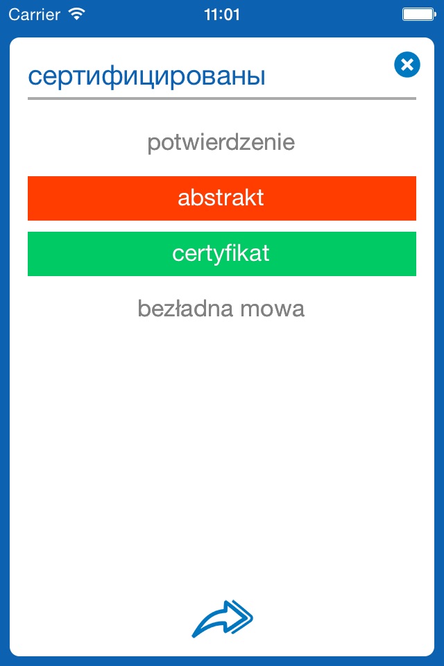 Polish−Russian dictionary screenshot 4