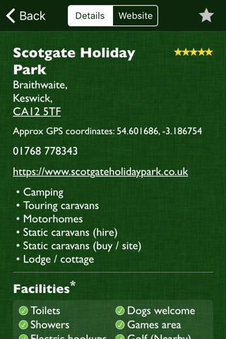 Campsites and caravan parks UK screenshot 3