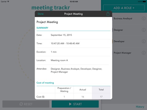 Meeting Trackr - Make your meetings count screenshot 4