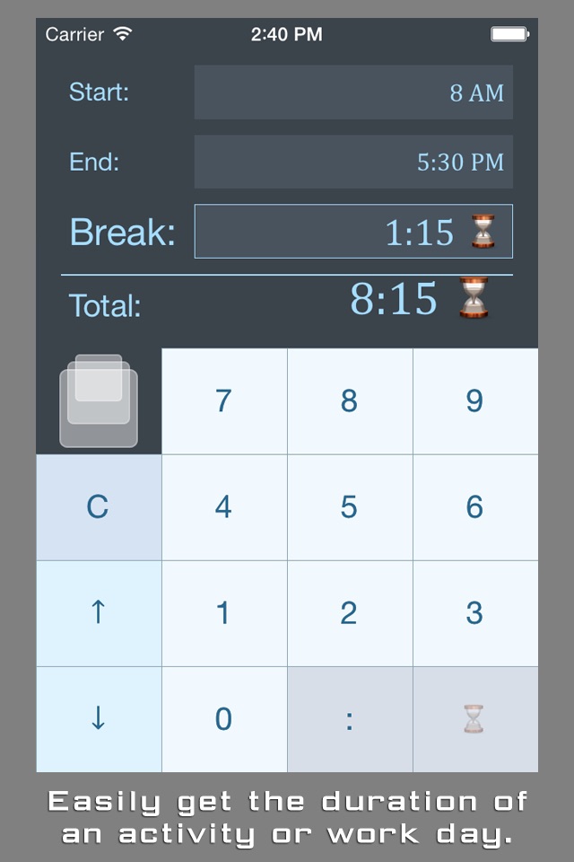 ChronoCalc screenshot 2