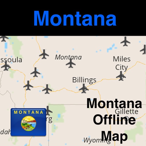 Montana Offline Map & Navigation & POI & Travel Guide & Wikipedia with Traffic Cameras icon