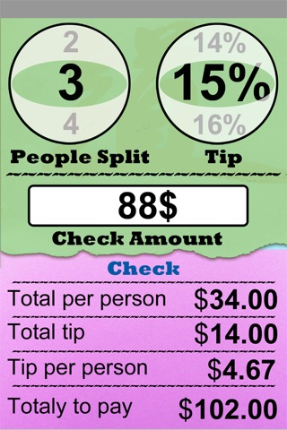 Tip and bill calculator screenshot 2