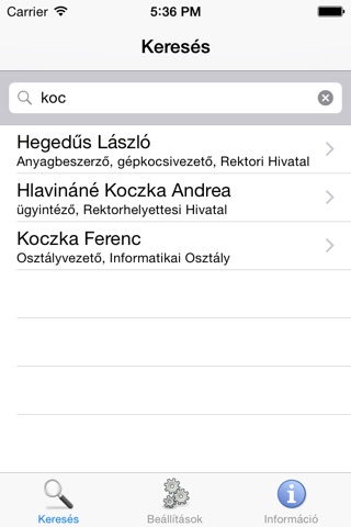 EKFPhonebook screenshot 2