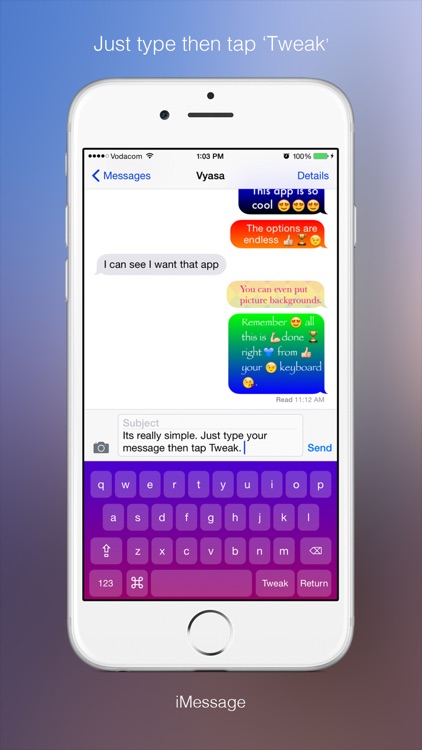 Cool Message Bubbles Keyboard - Text Tweaker