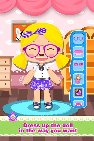 Face My Talking Bunny AA: Virtual Doll Makeover Salon Center - Kids Free Game screenshot 3