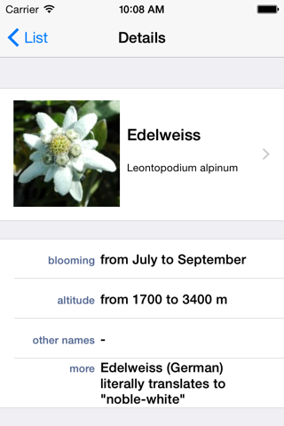 Mountain Flowers Guide (Alps) screenshot 4