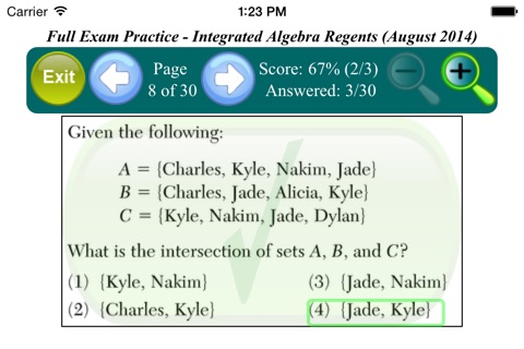 Algebra Regents Prep screenshot 4