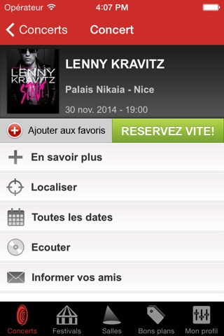 Infoconcert, N°1 de l’information concert et réservation des billets concerts et festivals. screenshot 2