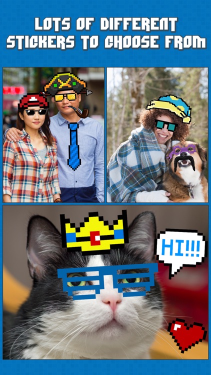 InstaPixel - A Funny Retro Photo Booth Editor with 8 Bit Stickers for your Pictures