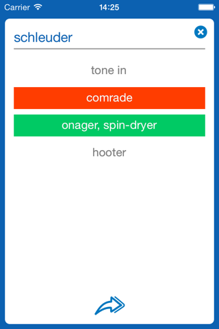 German−English dictionary screenshot 4