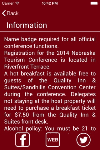 Nebraska Toursim Conference screenshot 2