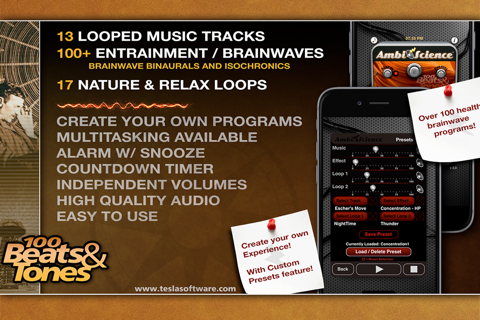 100 Binaural Beats and Isochronic Tones! | AmbiScience™ screenshot 2