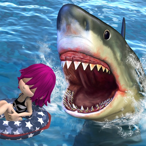 Beach Party Shark Attack HD Icon