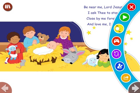 Away In A Manger by Twin Sisters - Read along interactive Christmas eBook in English for children with puzzles and learning games screenshot 4