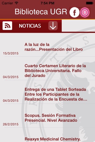 Biblioteca UGR screenshot 3