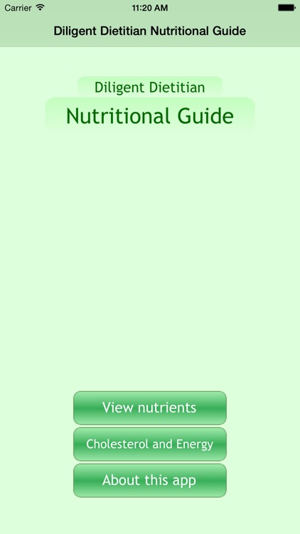 Diligent Dietitian Nutritional Guide