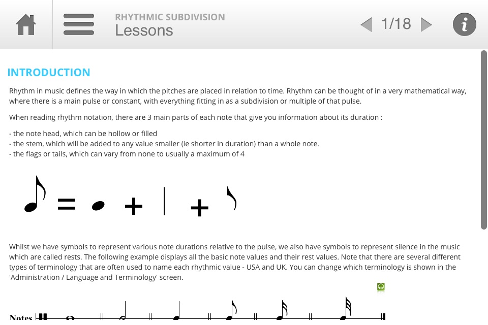 Musition Rhythmic Subdivision screenshot 3