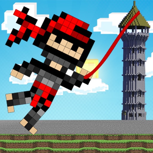 8-Bit Ninja Grappling Hook Swing : Skyscraper Rope Escape FREE icon